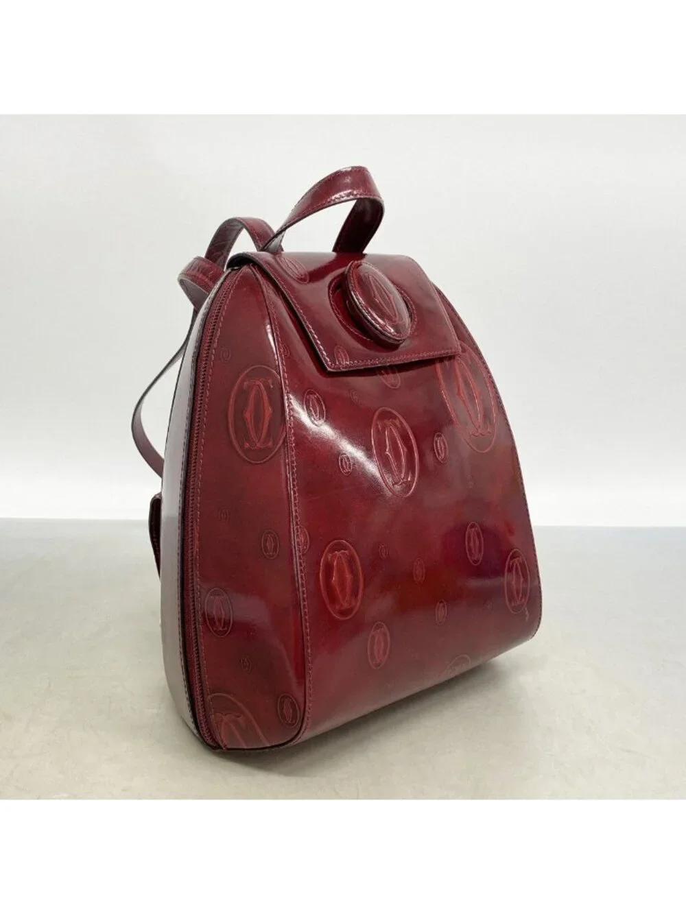 Cartier Backpack Happy Birthday Leather Bordeaux Gold